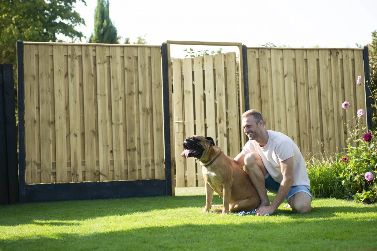 Beton Tussenpaal 10 x 10 cm (100 x 100 mm) Glad Diamantkop Antraciet - Lengte 280 cm - Afbeelding 4